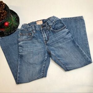 Gap Kids Slim Straight Blue Denim Adjustable Waistband Jeans Size 6